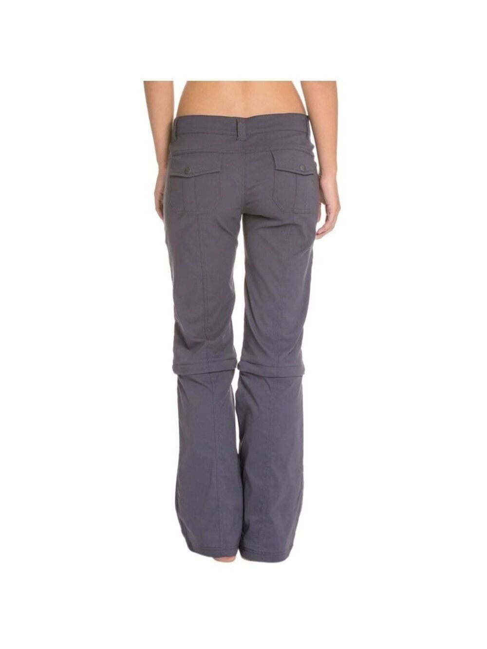 Prana Monarch Convertible Pants Grey Sz 12 Short Inseam - Picture 3 of 16